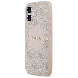 Guess 4G Circle Classic Logo MagSafe - Etui iPhone 17 (różowy)