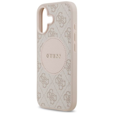 Guess 4G Circle Classic Logo MagSafe - Etui iPhone 17 (różowy)