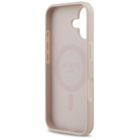 Guess 4G Circle Classic Logo MagSafe - Etui iPhone 17 (różowy)