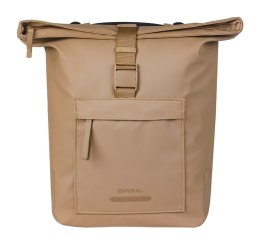 Sakwa podwójna BASIL BROOKLYN DOUBLE PANNIER BAG 41L, MIK System (ready to go), wodoodporna, sand (NEW 2026)