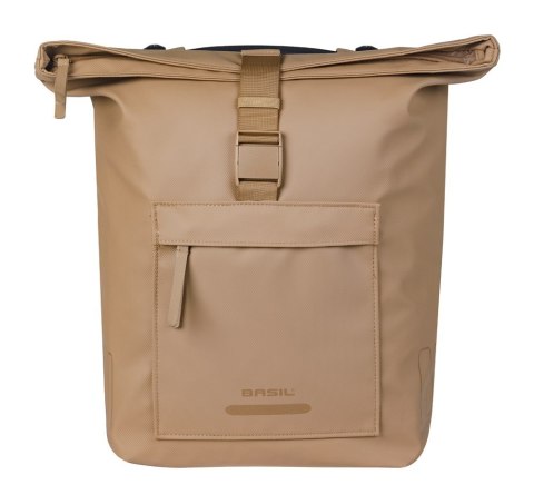 Sakwa podwójna BASIL BROOKLYN DOUBLE PANNIER BAG 41L, MIK System (ready to go), wodoodporna, sand (NEW 2026)