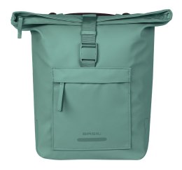 Sakwa podwójna BASIL BROOKLYN DOUBLE PANNIER BAG 41L, MIK System (ready to go), wodoodporna, silvergreen (NEW 2026)