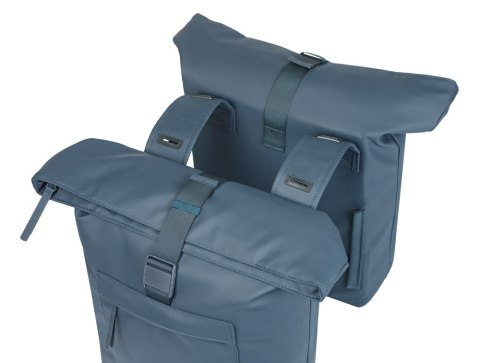 Sakwa podwójna BASIL BROOKLYN DOUBLE PANNIER BAG 41L, Universal Bridge System, wodoodporna, navy (NEW 2026)