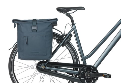 Sakwa podwójna BASIL BROOKLYN DOUBLE PANNIER BAG 41L, Universal Bridge System, wodoodporna, navy (NEW 2026)