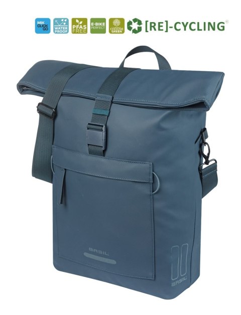 Sakwa pojedyncza BASIL BROOKLYN shoulder bag 17L, MIK Hooks, navy (NEW 2026)