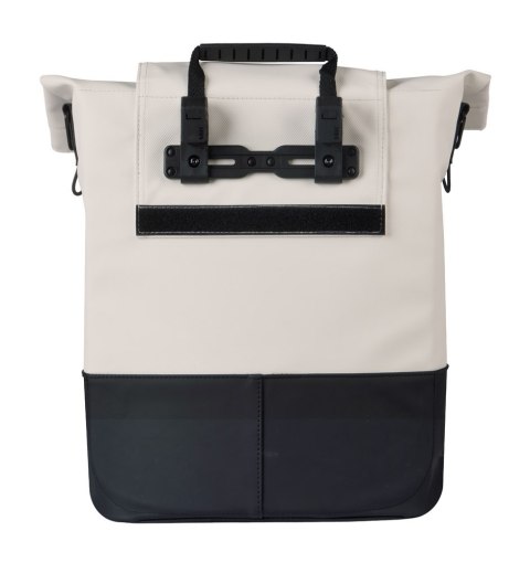 Sakwa pojedyncza BASIL COVE BICYCLE SHOPPER 14-16L, MIK Hooks, off-white/black (NEW 2026)
