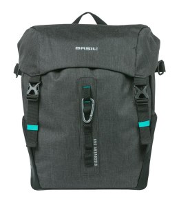 Sakwa pojedyncza BASIL DISCOVERY 365D SINGLE PANNIER BAG L 20L, MIK Hooks System, black melee (NEW 2026)