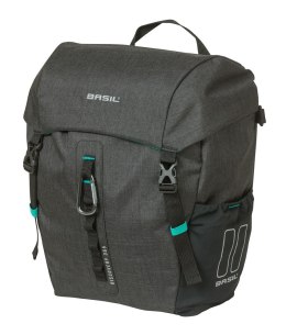 Sakwa pojedyncza BASIL DISCOVERY 365D SINGLE PANNIER BAG M 9L, MIK Hooks System, black melee (NEW 2026)