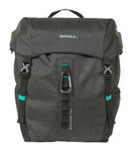 Sakwa pojedyncza BASIL DISCOVERY 365D SINGLE PANNIER BAG M 9L, MIK Hooks System, black melee (NEW 2026)