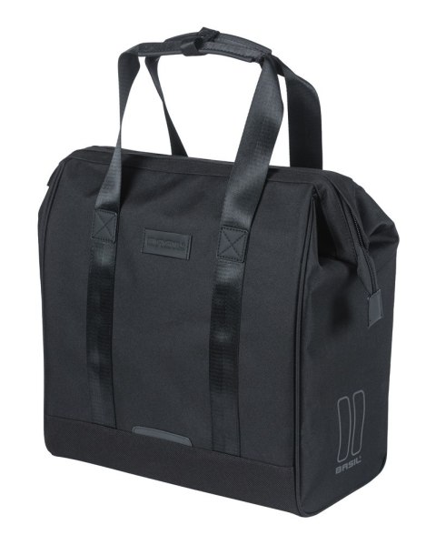 Sakwa pojedyncza BASIL GRAND BICYCLE SHOPPER 23L, MIK Hooks System, black (NEW 2026)