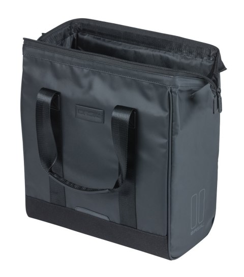Sakwa pojedyncza BASIL GRAND TARPAULIN BICYCLE SHOPPER 23L, MIK Hooks System, wodoodporna black (NEW 2026)