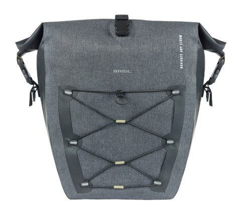Sakwa pojedyncza BASIL NAVIGATOR STORM SINGLE PANNIER BAG L 25-31 L, MIK Hooks System, wodoodporna, black (NEW 2026)