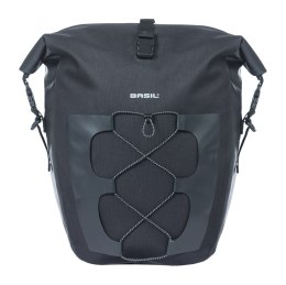 Sakwa pojedyncza BASIL NAVIGATOR WATERPROOF SINGLE PANNIER BAG L 25-31 L, MIK Hooks System, wodoodporna, black (NEW 2026)