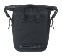 Sakwa pojedyncza BASIL NAVIGATOR WATERPROOF SINGLE PANNIER BAG M 12-15 L, MIK Hooks System wodoodporna, black (NEW 2026)