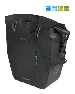 Sakwa pojedyncza BASIL RIVO L SINGLE PANNIER BAG 25-31L, MIK Hooks, wodoodporna, black (NEW 2026)