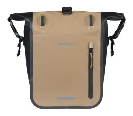 Sakwa pojedyncza BASIL RIVO M SINGLE PANNIER BAG 12-15L, MIK Hooks, wodoodporna, sand/black (NEW 2026)