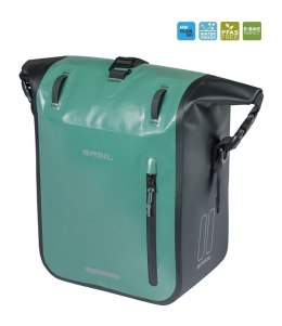 Sakwa pojedyncza BASIL RIVO M SINGLE PANNIER BAG 12-15L, MIK Hooks, wodoodporna, silvergreen/black (NEW 2026)