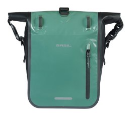 Sakwa pojedyncza BASIL RIVO M SINGLE PANNIER BAG 12-15L, MIK Hooks, wodoodporna, silvergreen/black (NEW 2026)