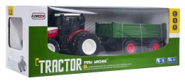 Traktor Czerwony R/C Z Zieloną Naczepą