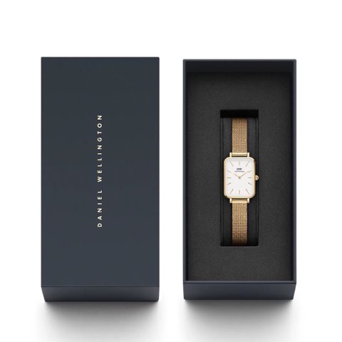 ZEGAREK DAMSKI DANIEL WELLINGTON Quadro Pressed Evergold 20mm DW00100556 + BOX (zw520a)