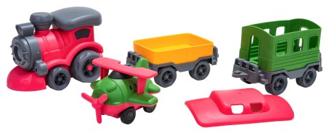 Zestaw Pociąg + Wagony z Bioplastiku