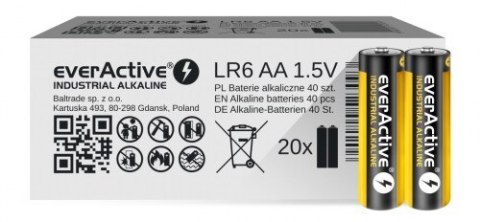 EVERACTIVE LR6/AA INDUSTRIAL ALKALINE Bateria alkaliczna AA, do 2700 mAh, 40 szt.
