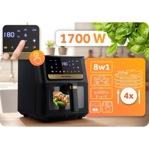 Frytkownica beztłuszczowa Air fryer Berdsen BD-655 czarna