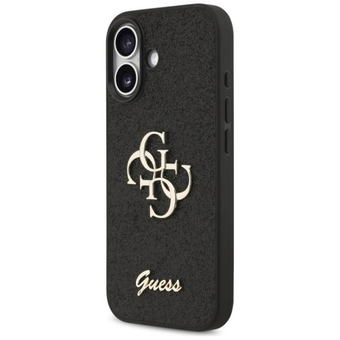 Guess Fixed Glitter Big 4G - Etui iPhone 17 (czarny)