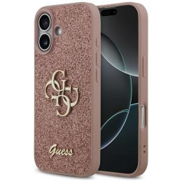 Guess Fixed Glitter Big 4G - Etui iPhone 17 (różowy)