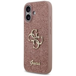 Guess Fixed Glitter Big 4G - Etui iPhone 17 (różowy)