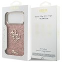 Guess Fixed Glitter Big 4G Metal Frame - Etui iPhone 17 Pro Max (różowy)