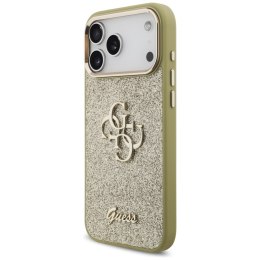 Guess Fixed Glitter Big 4G Metal Frame - Etui iPhone 17 Pro Max (złoty)