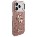 Guess Fixed Glitter Big 4G Metal Frame - Etui iPhone 17 Pro (różowy)
