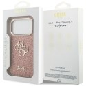 Guess Fixed Glitter Big 4G Metal Frame - Etui iPhone 17 Pro (różowy)