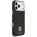 Guess Grained Strass Logo MagSafe - Etui iPhone 17 Pro Max (czarny)