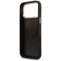 Guess Grained Strass Logo MagSafe - Etui iPhone 17 Pro Max (czarny)