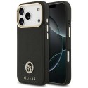 Guess Grained Strass Logo MagSafe - Etui iPhone 17 Pro (czarny)