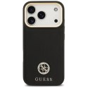 Guess Grained Strass Logo MagSafe - Etui iPhone 17 Pro (czarny)