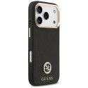Guess Grained Strass Logo MagSafe - Etui iPhone 17 Pro (czarny)
