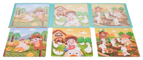 Magnetyczne Puzzle Farma + Książeczka