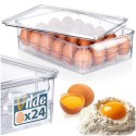 Pojemnik na Jajka Lodówka Duży 24 Sztuki VILDE Piętrowany 32 x 21 cm