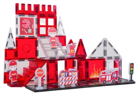 Zestaw Klocków Magnetycznych Straż Pożarna 48el.