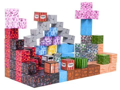 Zestaw Kostek, Klocków Magnetycznych 117el.