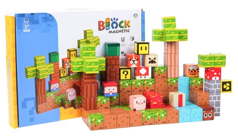 Zestaw Kostek, Klocków Magnetycznych 84el.