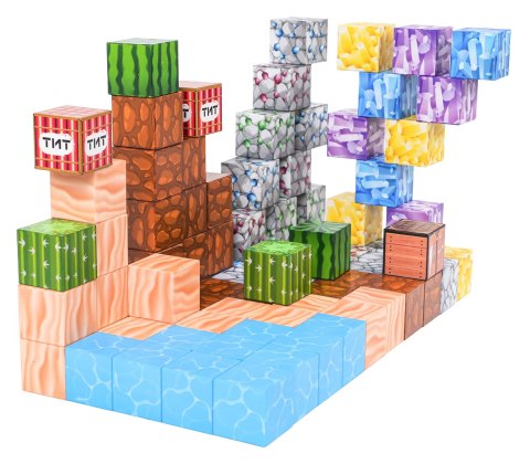 Zestaw Kostek, Klocków Magnetycznych 88el.