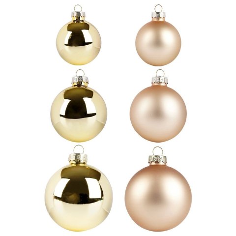 Bombki choinkowe szklane złote 4/5/6 cm 34 szt.