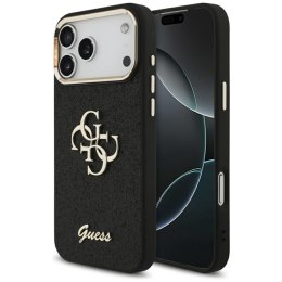 Guess Fixed Glitter Big 4G Metal Frame - Etui iPhone 17 Pro Max (czarny)