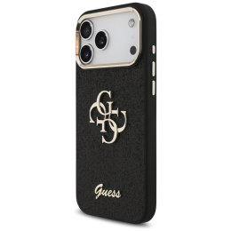 Guess Fixed Glitter Big 4G Metal Frame - Etui iPhone 17 Pro Max (czarny)