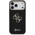 Guess Fixed Glitter Big 4G Metal Frame - Etui iPhone 17 Pro Max (czarny)