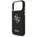 Guess Fixed Glitter Big 4G Metal Frame - Etui iPhone 17 Pro Max (czarny)